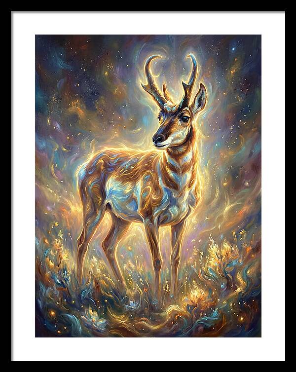 Pronghorn In Cosmic Glow