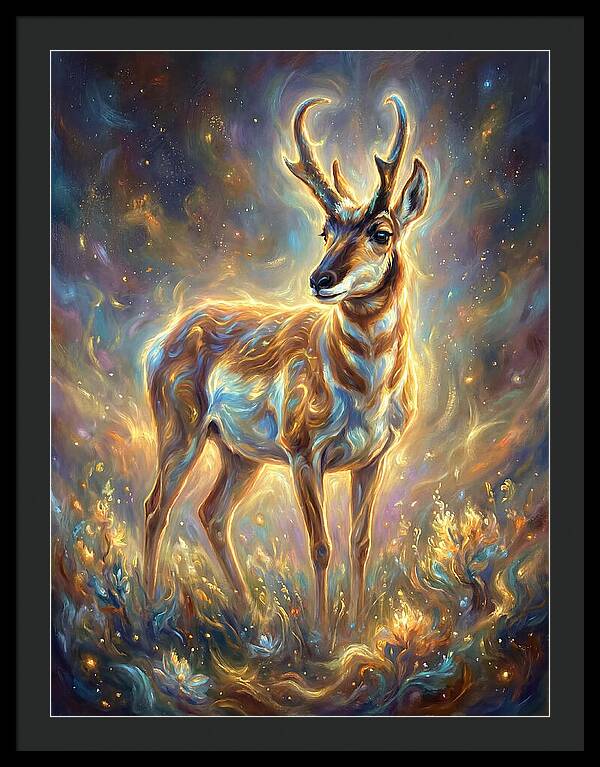 Pronghorn In Cosmic Glow