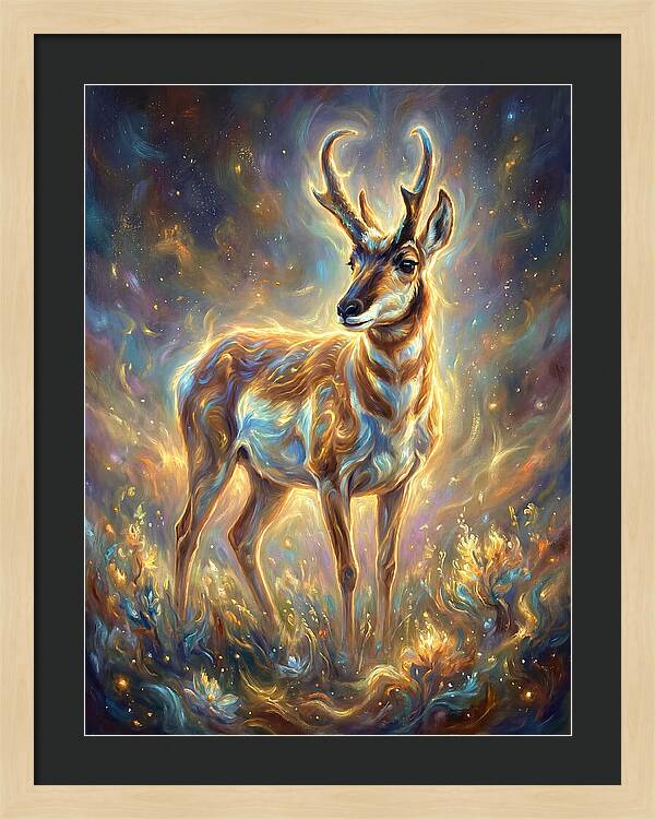 Pronghorn In Cosmic Glow