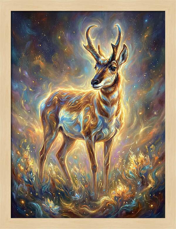 Pronghorn In Cosmic Glow