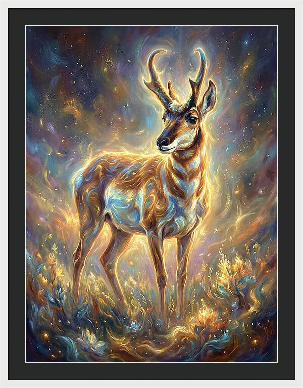 Pronghorn In Cosmic Glow