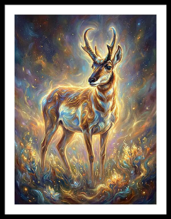 Pronghorn In Cosmic Glow