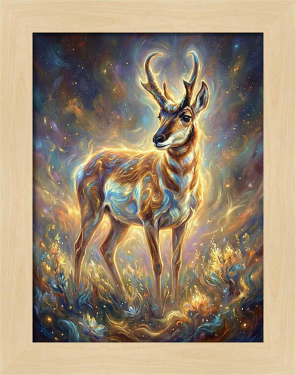 Pronghorn In Cosmic Glow