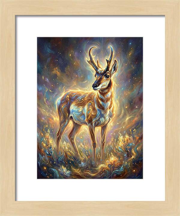 Pronghorn In Cosmic Glow