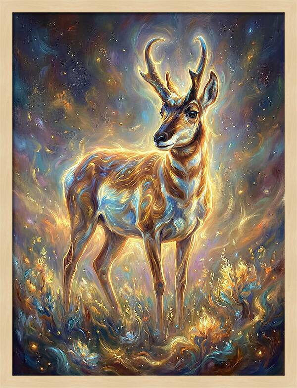 Pronghorn In Cosmic Glow