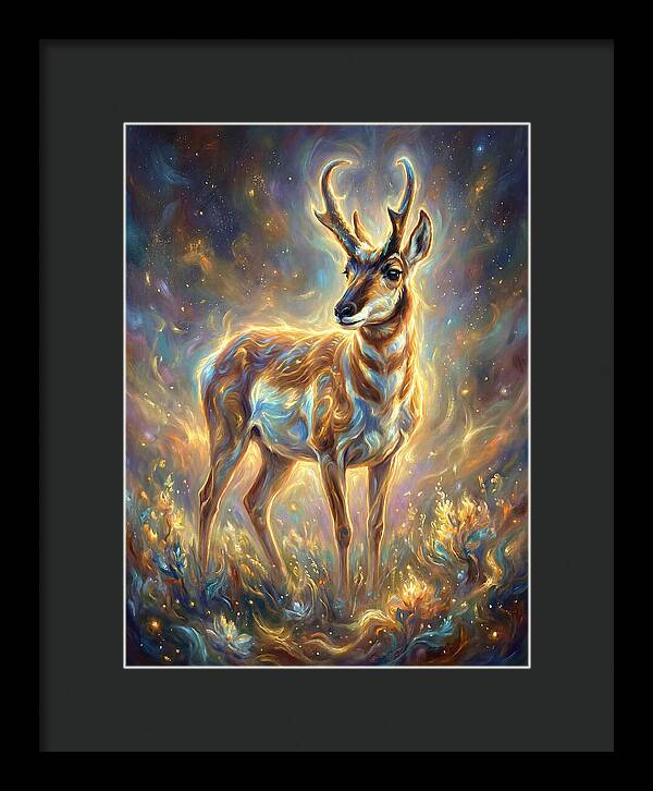 Pronghorn In Cosmic Glow