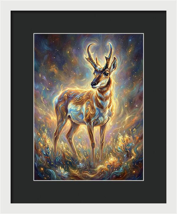 Pronghorn In Cosmic Glow
