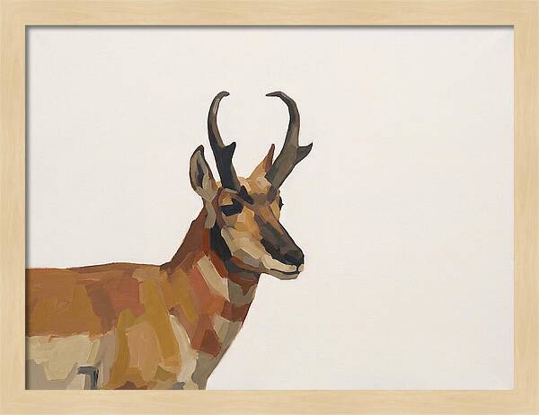 Pronghorn In Minimalist Style