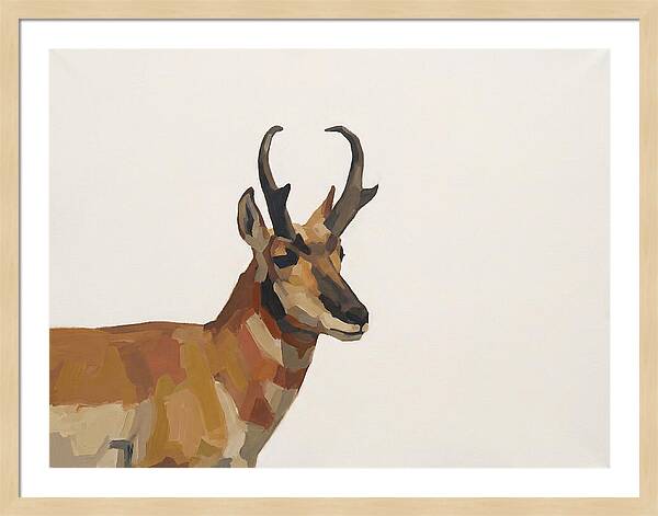 Pronghorn In Minimalist Style