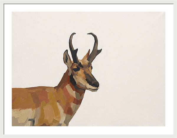 Pronghorn In Minimalist Style