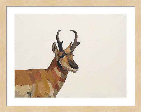 Pronghorn In Minimalist Style