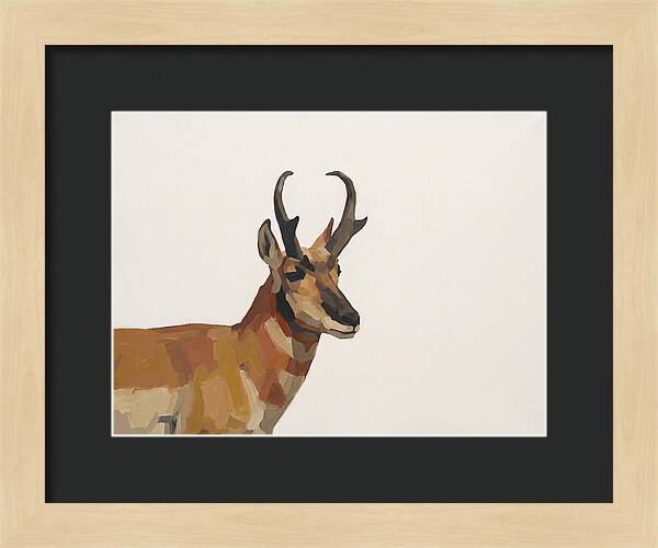 Pronghorn In Minimalist Style