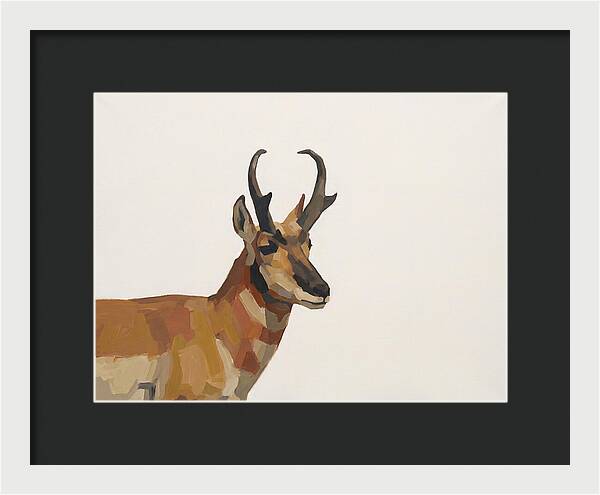 Pronghorn In Minimalist Style