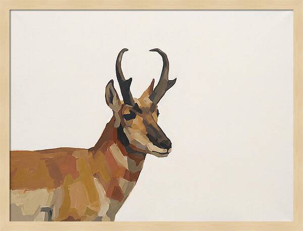 Pronghorn In Minimalist Style