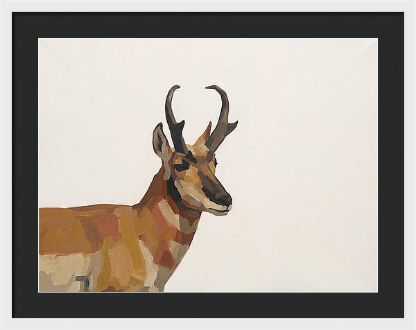 Pronghorn In Minimalist Style