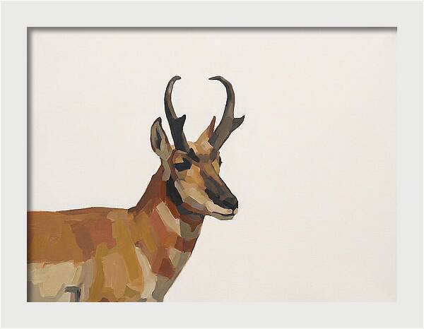 Pronghorn In Minimalist Style