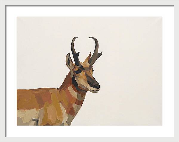 Pronghorn In Minimalist Style
