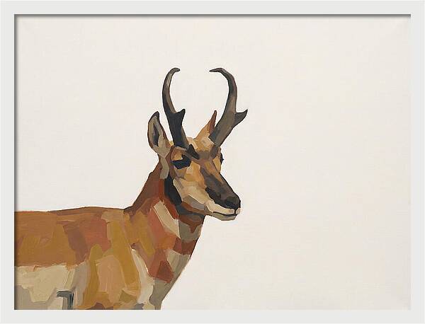 Pronghorn In Minimalist Style
