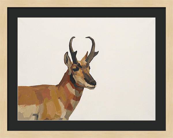 Pronghorn In Minimalist Style