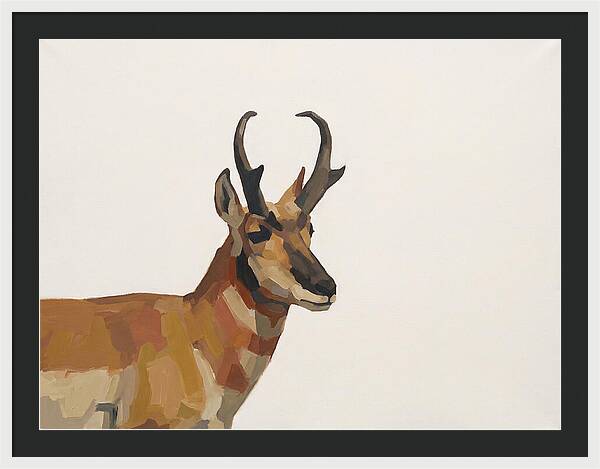 Pronghorn In Minimalist Style