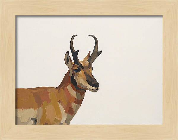 Pronghorn In Minimalist Style