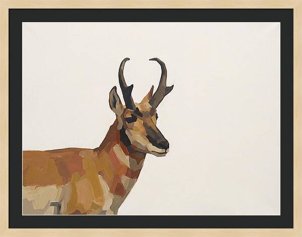 Pronghorn In Minimalist Style