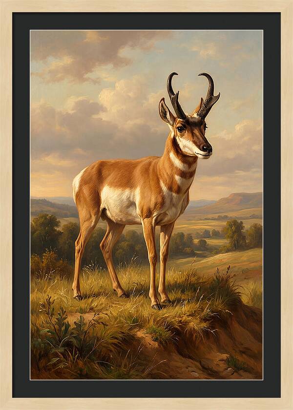 Pronghorn In Natural Habitat