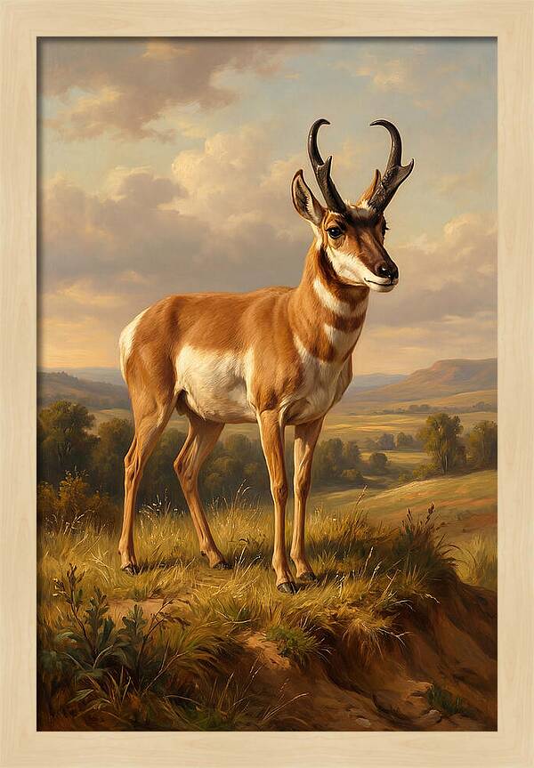 Pronghorn In Natural Habitat