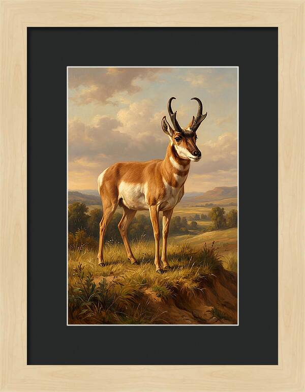 Pronghorn In Natural Habitat