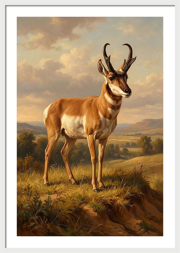 Pronghorn In Natural Habitat