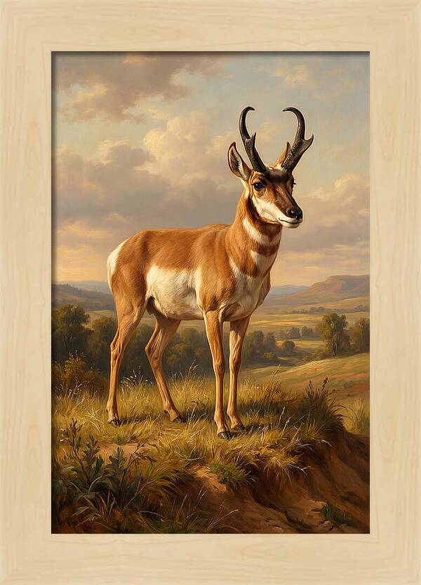 Pronghorn In Natural Habitat