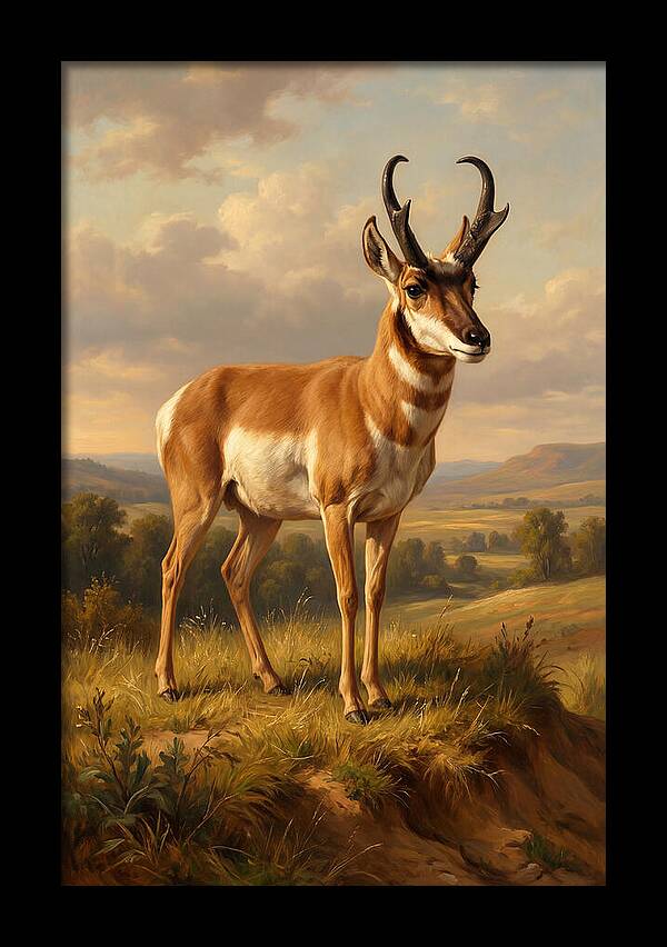 Pronghorn In Natural Habitat