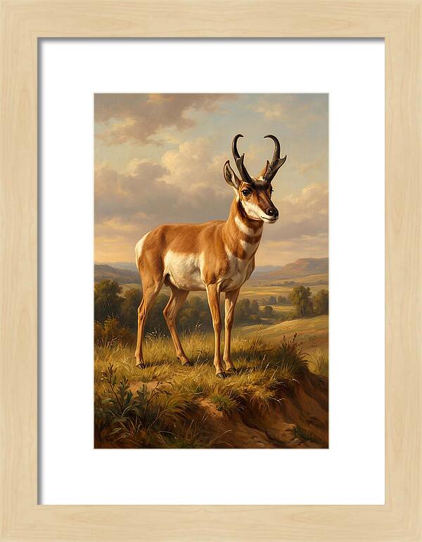 Pronghorn In Natural Habitat
