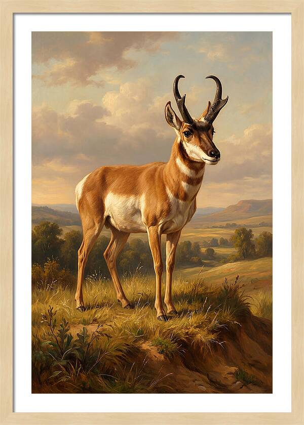 Pronghorn In Natural Habitat