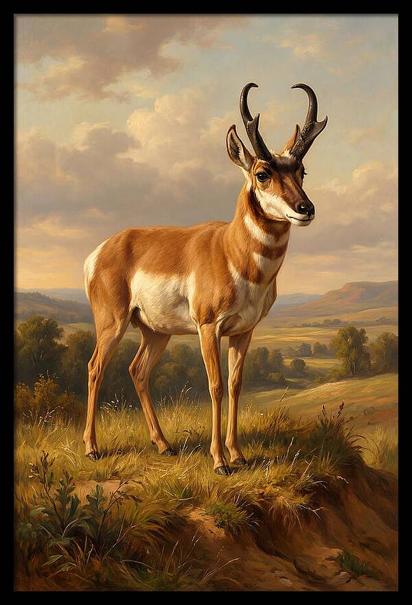 Pronghorn In Natural Habitat