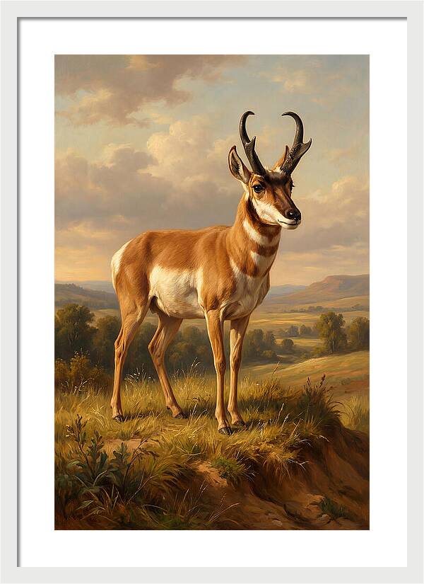Pronghorn In Natural Habitat