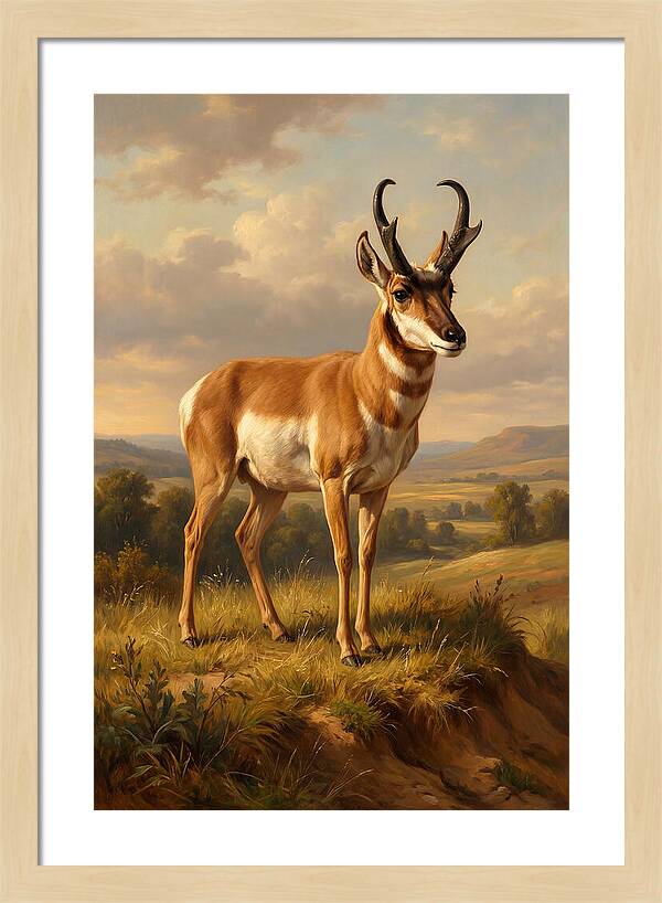 Pronghorn In Natural Habitat