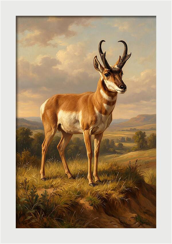 Pronghorn In Natural Habitat
