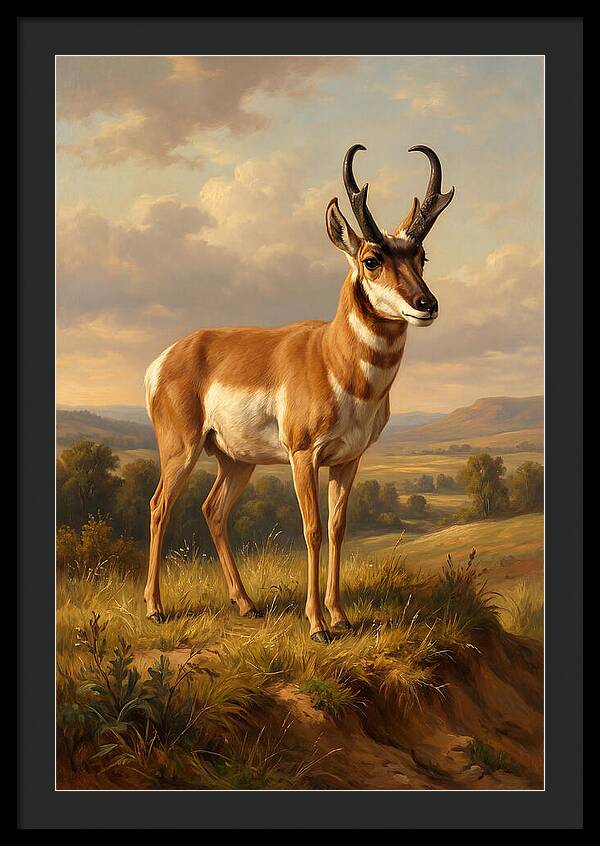 Pronghorn In Natural Habitat