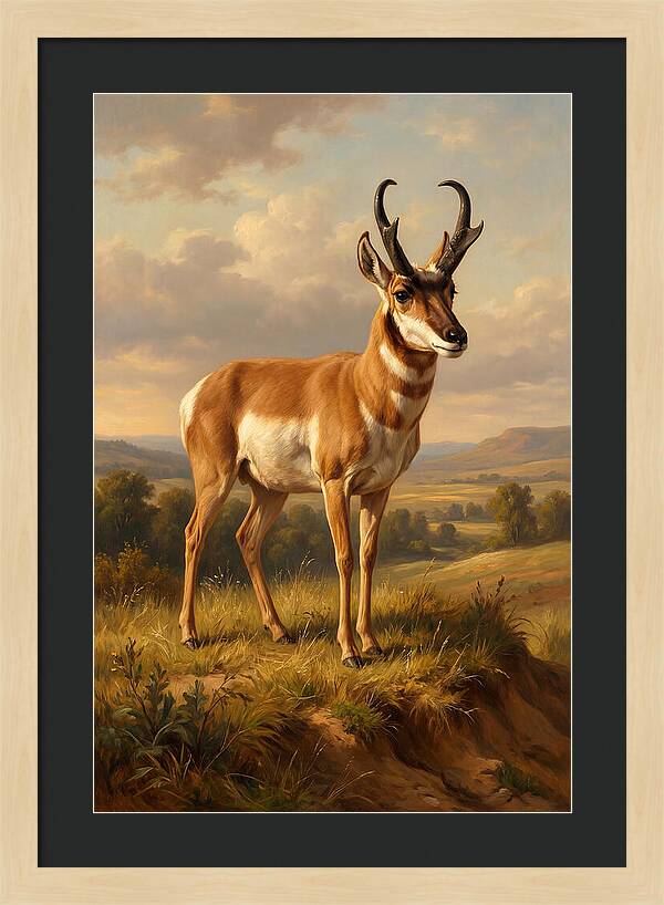 Pronghorn In Natural Habitat