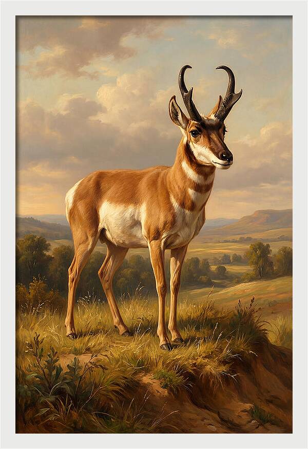 Pronghorn In Natural Habitat