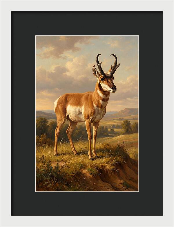 Pronghorn In Natural Habitat