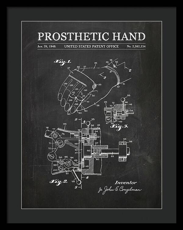 Prosthetic Hand Chalkboard Patent Us2582234a