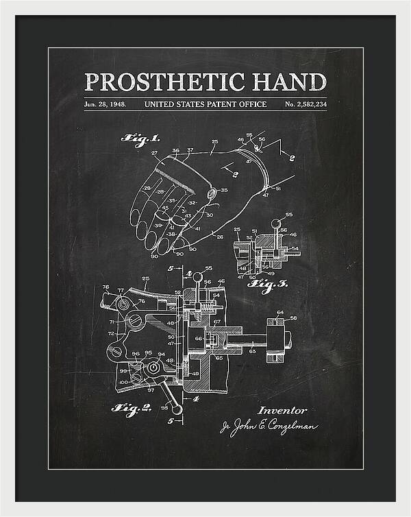 Prosthetic Hand Chalkboard Patent Us2582234a