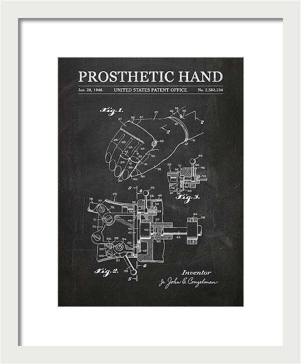 Prosthetic Hand Chalkboard Patent Us2582234a