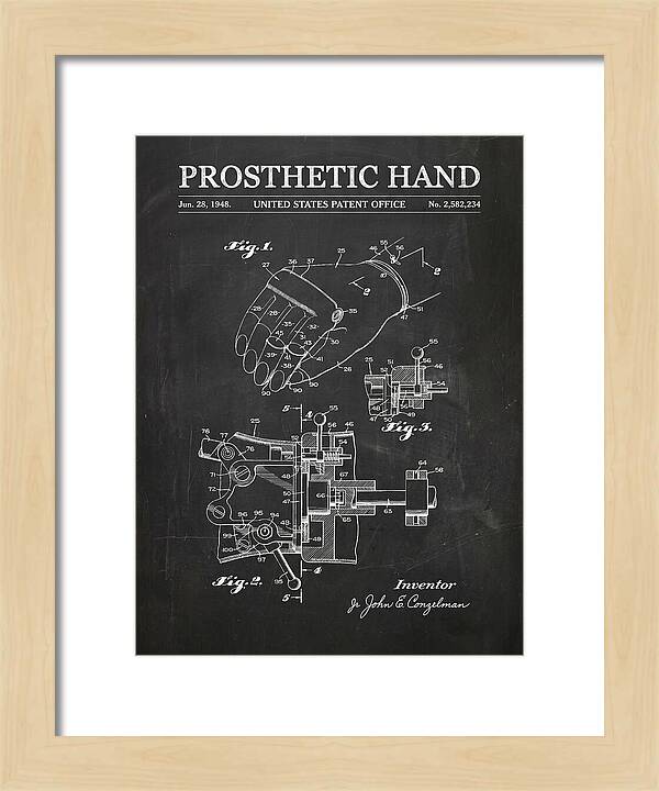 Prosthetic Hand Chalkboard Patent Us2582234a