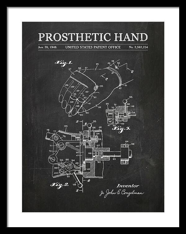 Prosthetic Hand Chalkboard Patent Us2582234a