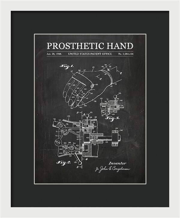 Prosthetic Hand Chalkboard Patent Us2582234a