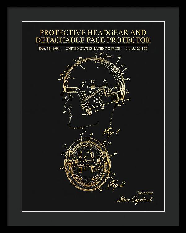 Protective Headgear And Detachable Face Protector Gold Patent Us5129108a