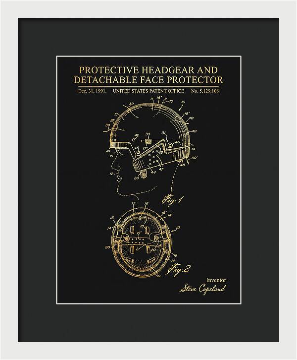 Protective Headgear And Detachable Face Protector Gold Patent Us5129108a